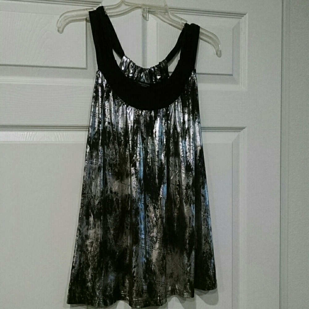 Silver and Black beautiful Tank Top